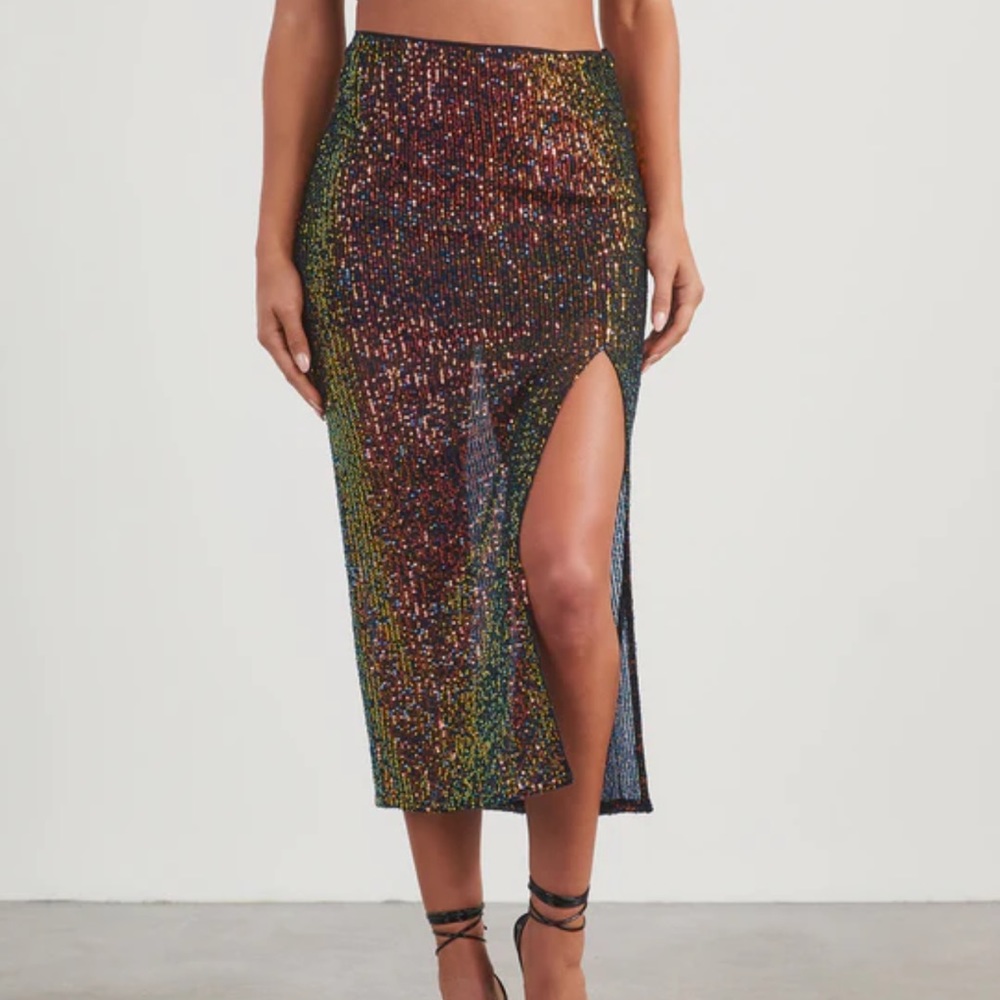 Sequin midi skirt sz XL